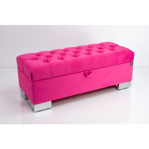 Kufer Pikowany CHESTERFIELD Różowy / Model  Q-4 Rozmiary od 50 cm do 200 cm